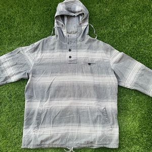 Ambig Men’s - Striped Pullover Hooded Shirt
